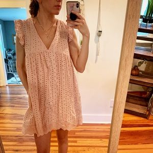 Pink eyelet dress